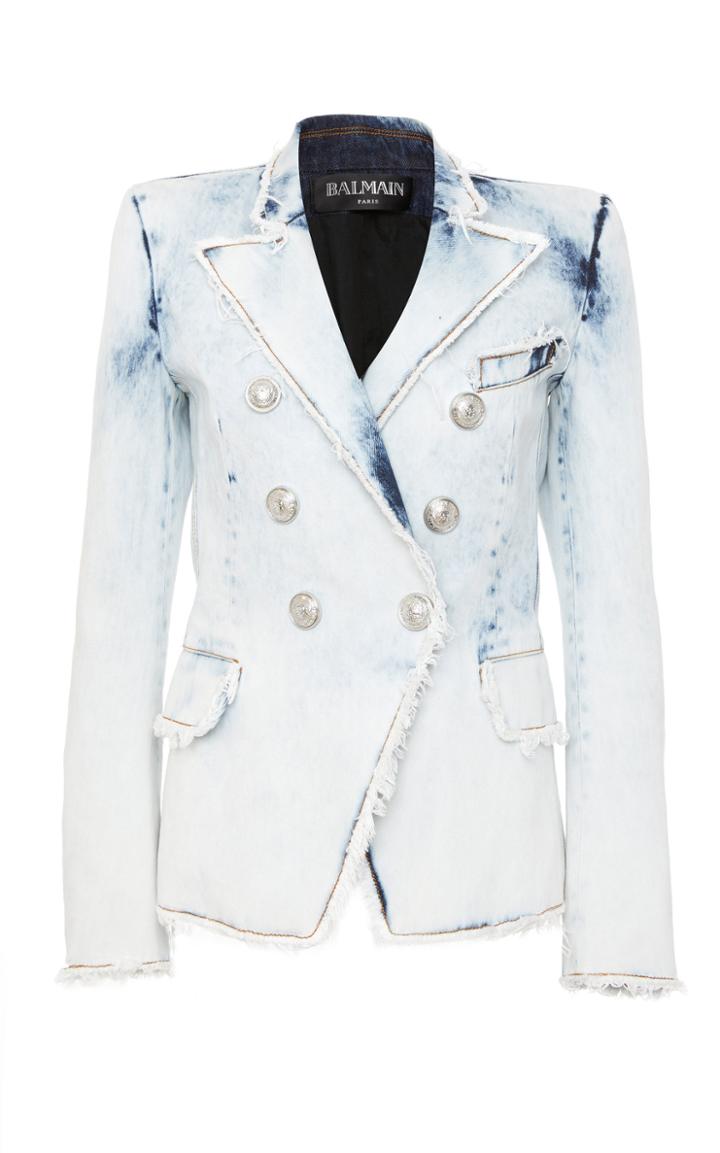 Balmain Double-breasted Denim Blazer