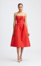Moda Operandi Oscar De La Renta Strapless Floral Embellishment A-line Dress