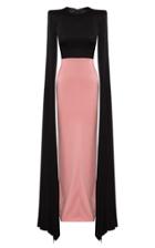 Moda Operandi Alex Perry Julian Two-tone Satin Crepe Cape-sleeve Gown