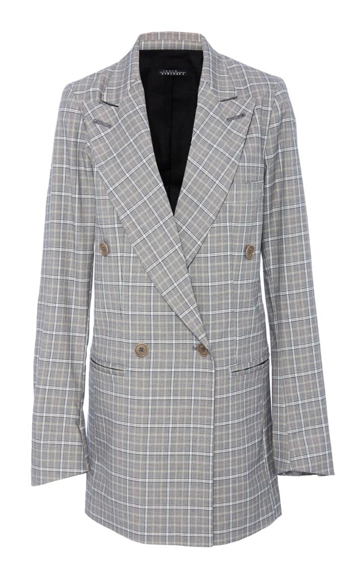 Laura Urbinati Plaid Double Breasted Jacket