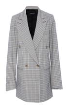 Laura Urbinati Plaid Double Breasted Jacket