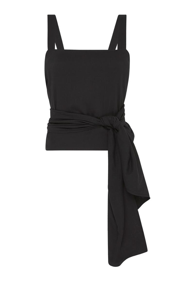 St. Agni Yone Linen-cotton Wrap Top