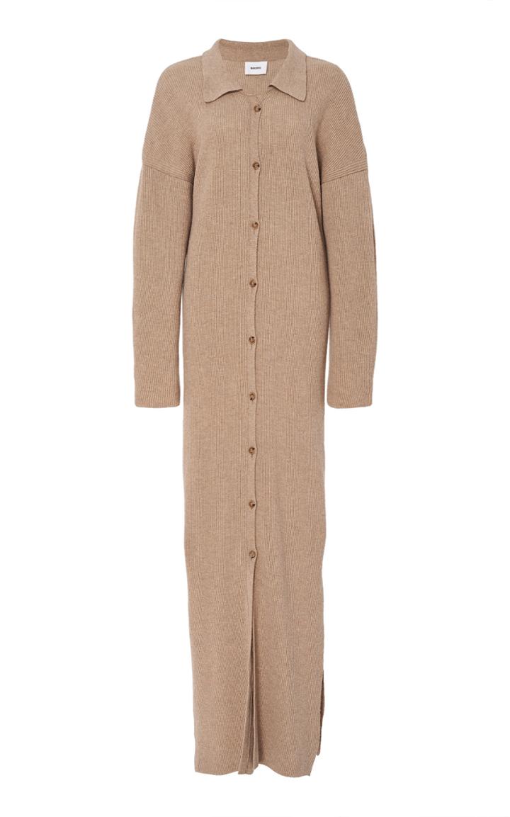Nanushka Bella Rib-knit Long Cardigan