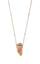 Moda Operandi Jacquie Aiche 14k Rose Gold Orange Aura Quartz Necklace