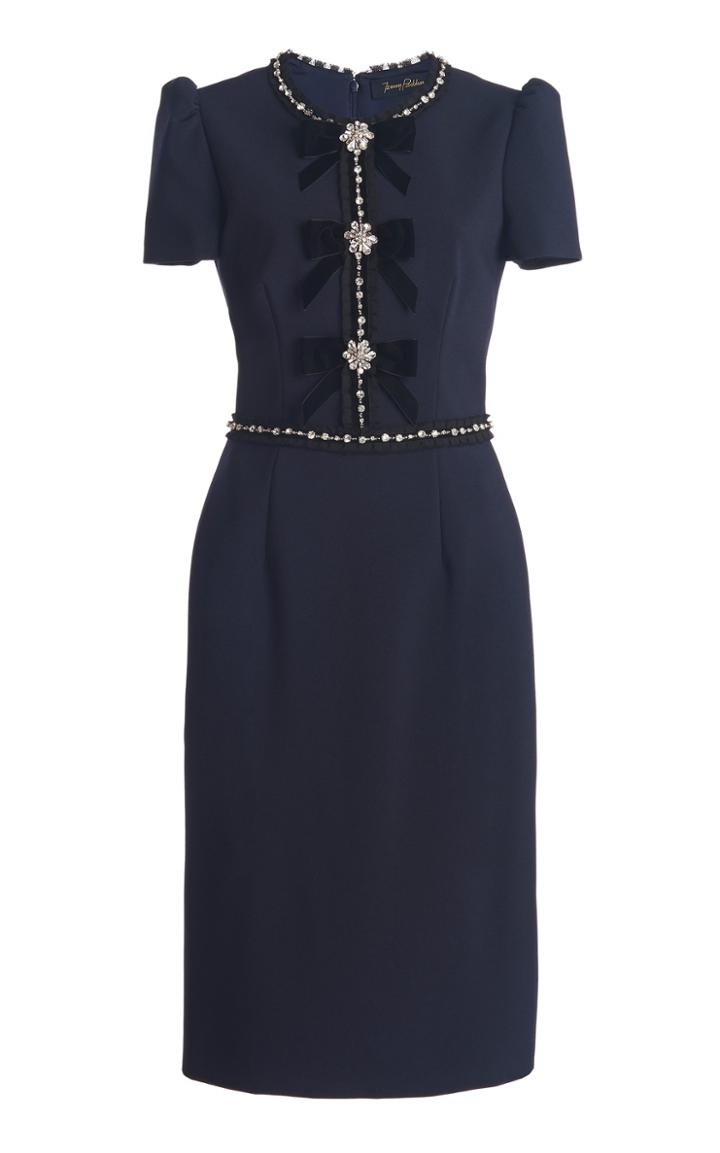 Moda Operandi Jenny Packham Embellished Crepe Mini Dress