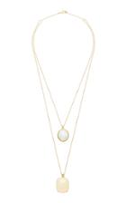 Renee Lewis Layered 18k White-gold Opal Necklaces