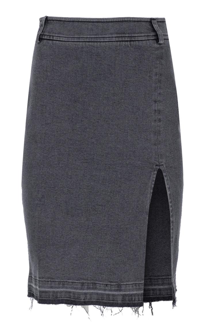 Moda Operandi Zeynep Aray Stretch Denim Slit Skirt