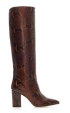 Paris Texas Python-printed High Heel Knee Boots