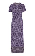 Paco Rabanne Metallic Jacquard Midi Dress Size: Xs