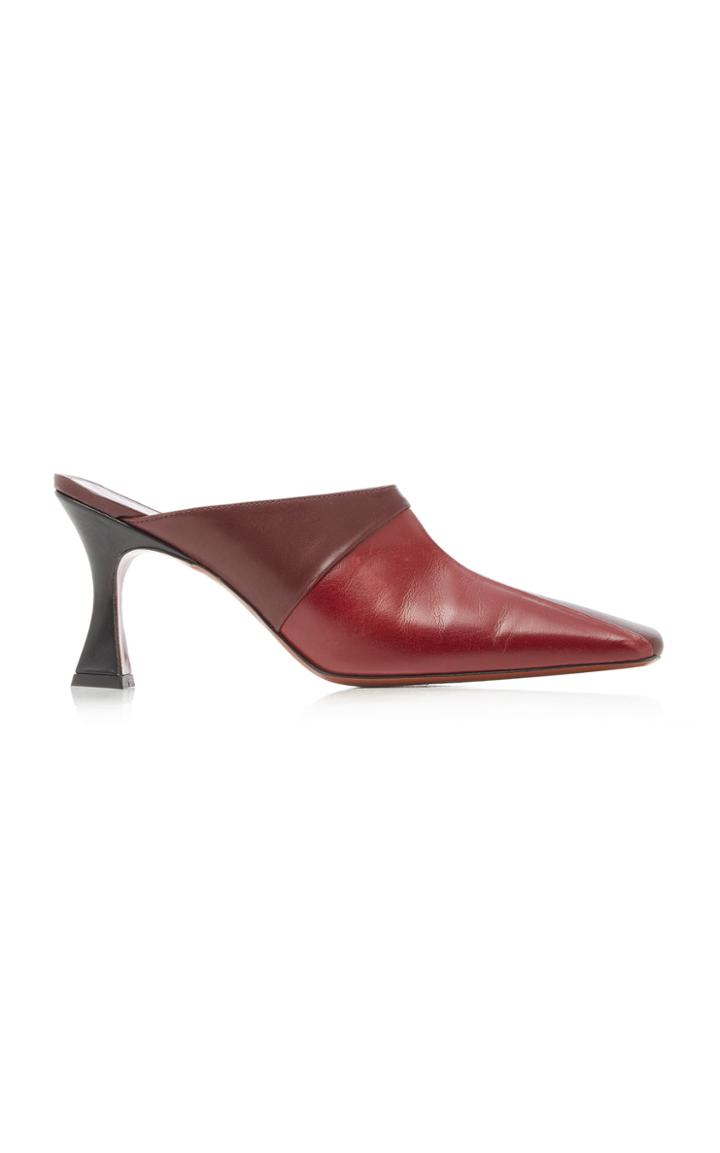 Manu Atelier Leather Two Tone Mules