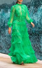 Moda Operandi Ralph & Russo Frill-trimmed Chiffon Gown