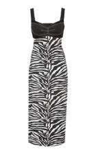 Prabal Gurung Two-tone Printed Midi Dress