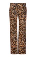 Paco Rabanne Mid-rise Leopard Wool-blend Trousers