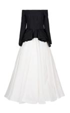 Bazza Alzouman Leliana Off The Shoulder Peplum Gown