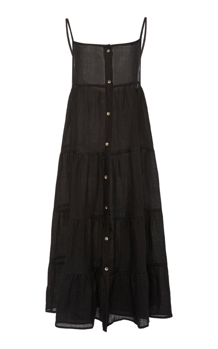 Anemone The Flounce Ramie Tiered Ruffle Dress