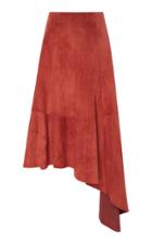 Alejandra Alonso Rojas Lucrecia Asymmetrical Suede Skirt