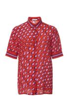 Tomas Maier Silk Patch Print Top