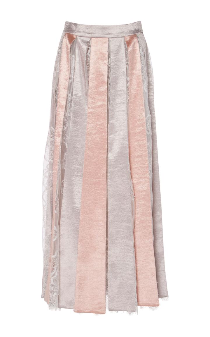 Huishan Zhang Fontanne Pleated Midi Skirt