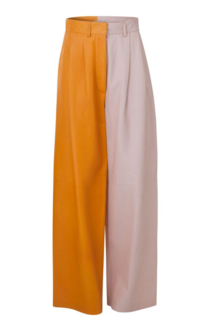 Moda Operandi Dodo Bar Or Lea Two Tone Leather Pants