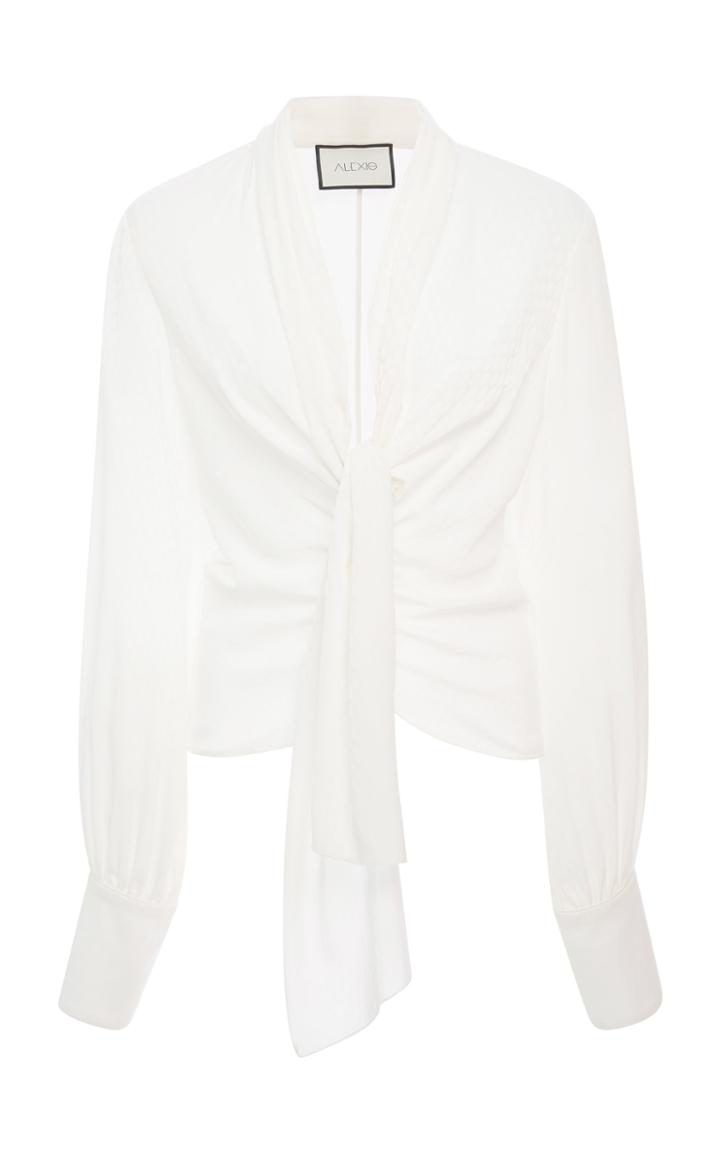 Alexis Dulani Draped Long Sleeve Top