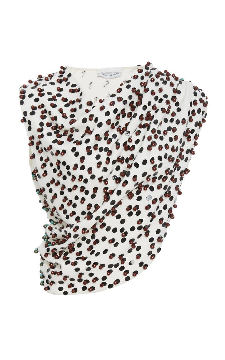 Narciso Rodriguez Embroidered Asymmetric Top