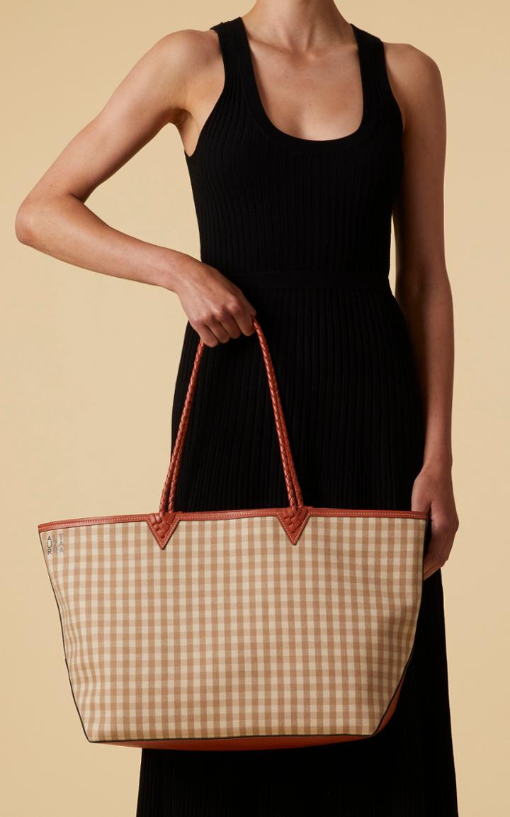 Moda Operandi Altuzarra Large Reversible Gingham Espadrille Tote