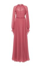 Luisa Beccaria Long Sleeve Embellished Dress