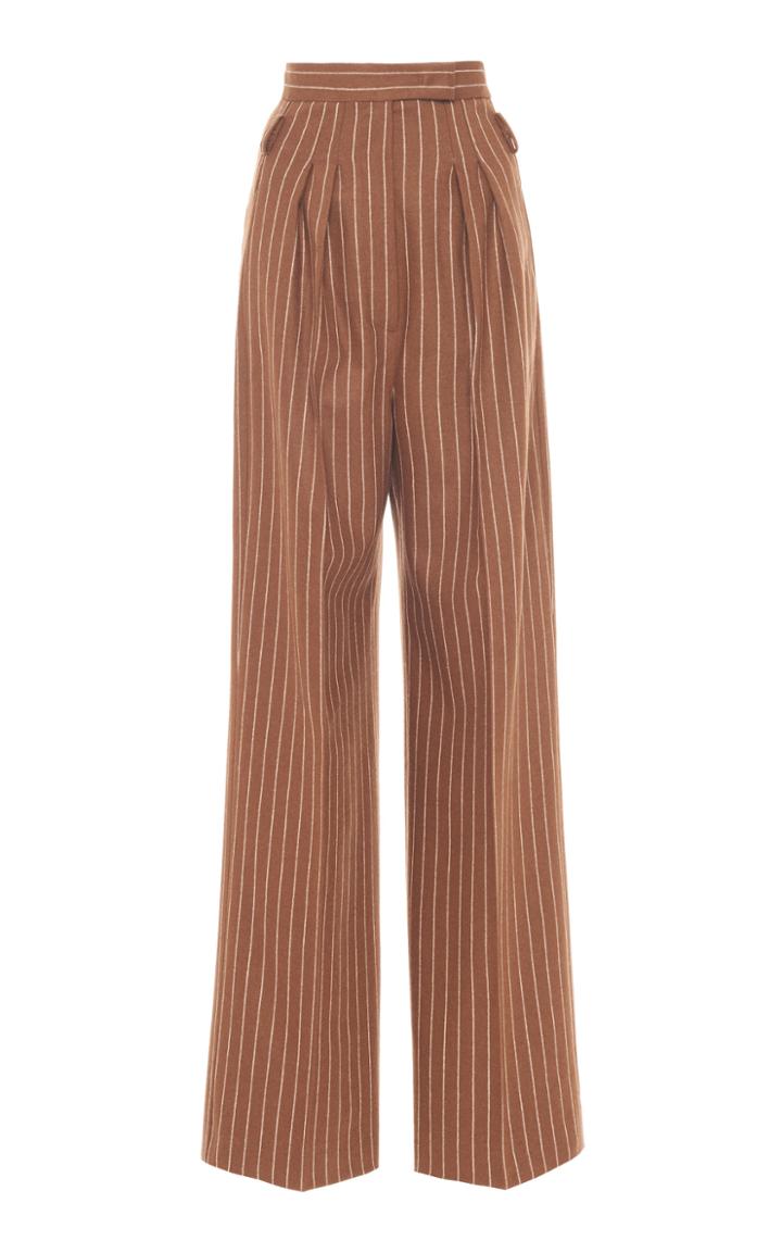 Moda Operandi Max Mara Lisotte Wool-cashmere High-rise Straight-leg Trousers