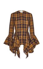 Moda Operandi Khaite Elliot Ruffled Chiffon Top Size: 4