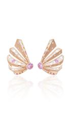 Reza M'o Exclusive: Dune Coque Pink Sapphire Earrings