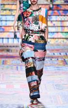 Moda Operandi Dolce & Gabbana Patchwork-brocade High-rise Wide-leg Jeans