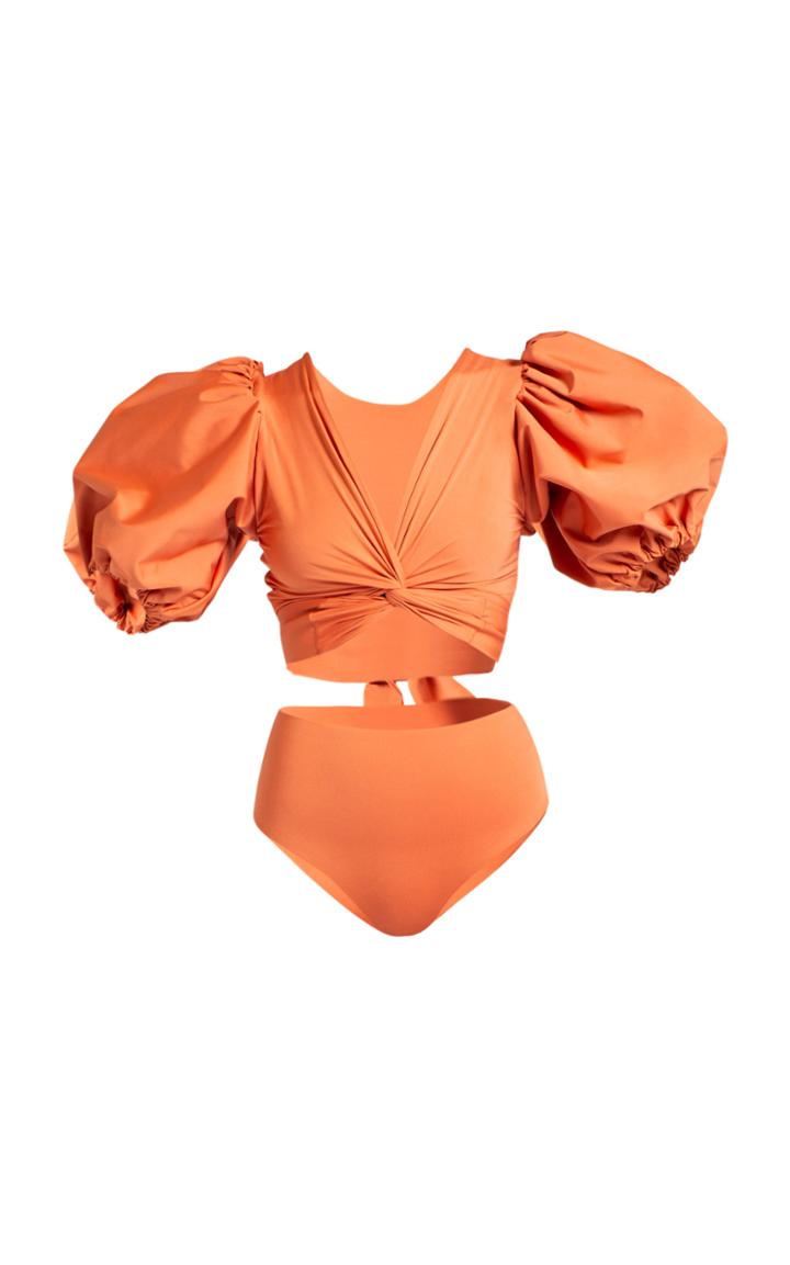 Moda Operandi Maygel Coronel Exclusive Gallega Ruched Bikini