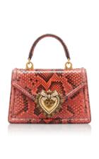 Moda Operandi Dolce & Gabbana Devotion Crystal Heart Python Top Handle Bag