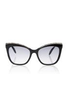Alexander Mcqueen Crystal-embellished Acetate Cat-eye Sunglasses