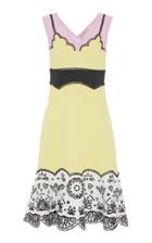 Emilio Pucci Eyelet Strapless Knee Length Dress