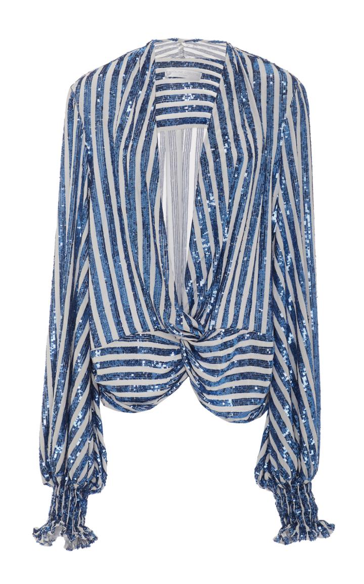 Caroline Constas Bette Blues Blouse