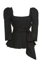 Moda Operandi Cara Cara Lauren Cotton-poplin Tie-front Blouse Size: 0