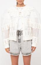 Moda Operandi Sea Cleo Crochet-accented Organza Cardigan Sweater