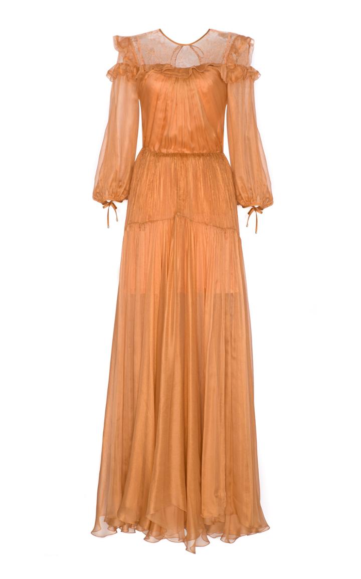 Maria Lucia Hohan Zayley Metallic Mousseline Gown