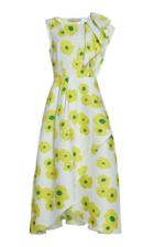Vika Gazinskaya Asymmetric Wing-detail Jacquard Midi Dress