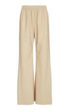 Deveaux Savannah Vegan Leather Wide-leg Pants