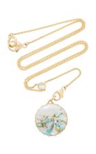 Renee Lewis Opal Aqua Turquoise White And Colored Diamond Shake Necklace