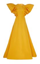 Moda Operandi Christian Siriano Puffed Sleeve Silk Gown Size: 0