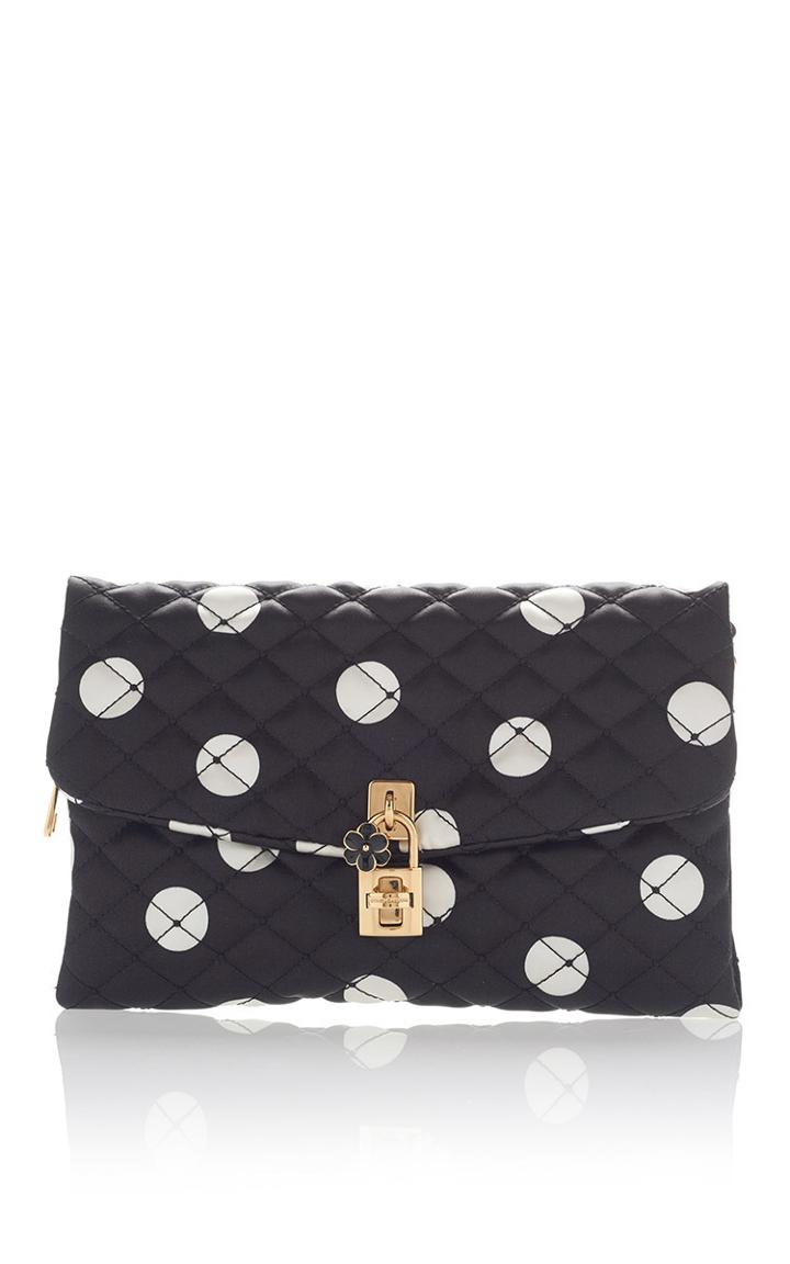 Dolce & Gabbana Polka Dot Quilted Clutch