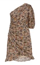 Isabel Marant Toile Esthera One-shoulder Paisley Cotton Mini Dress