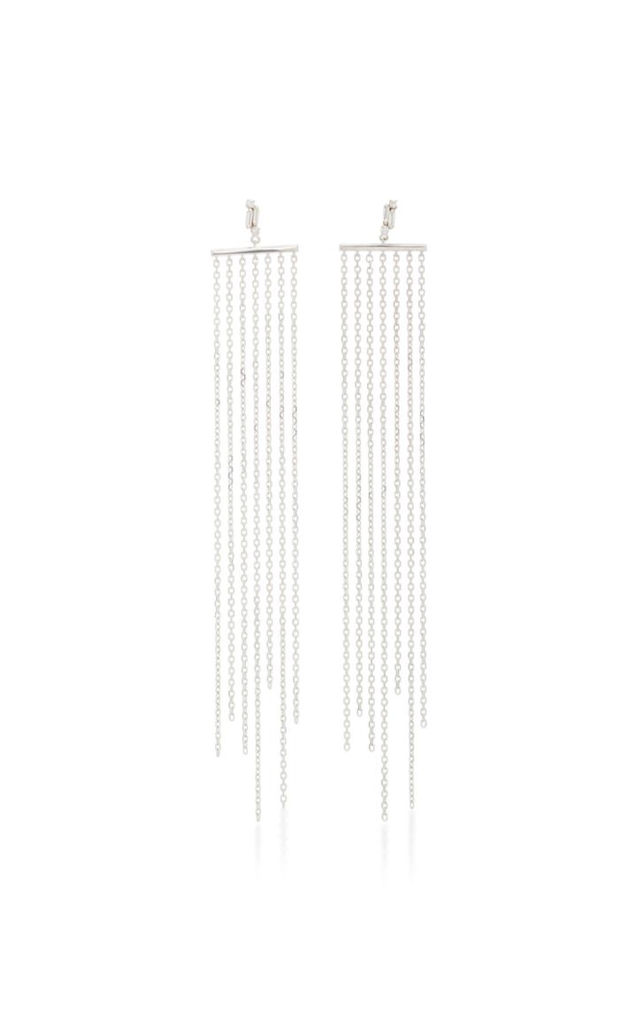 Suzanne Kalan 18k White Gold Diamond Fringe Earrings