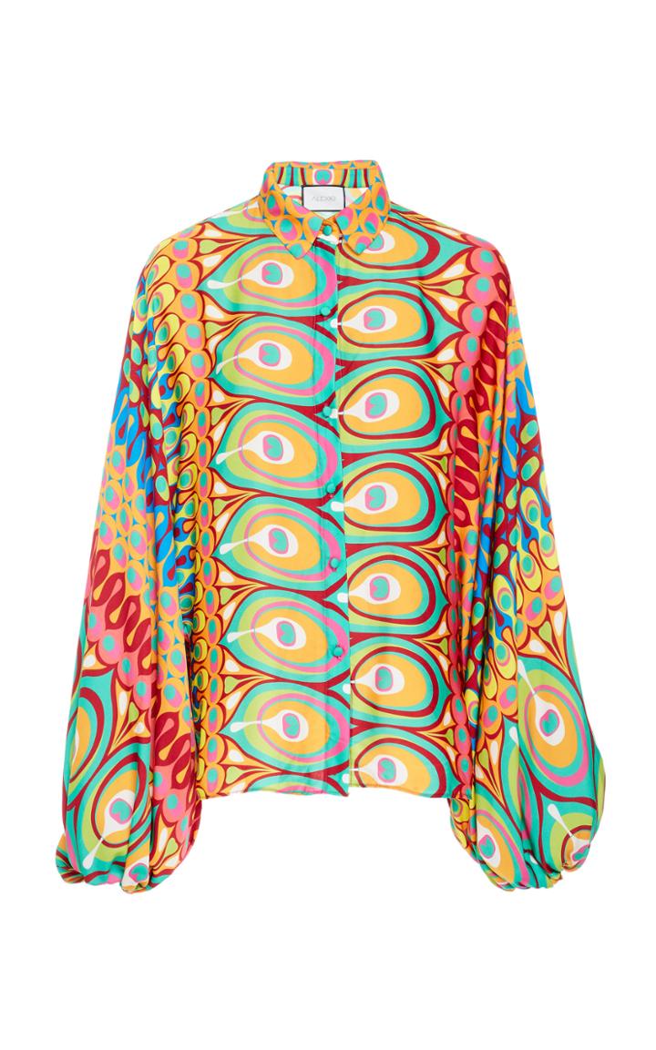 Alexis Kaito Puffed Sleeve Printed Top