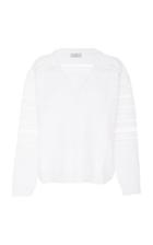 Maison Ullens White Brick Stitch Sweater