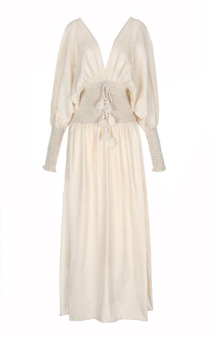 Moda Operandi Escvdo Sanna Handwoven Cotton Maxi Dress