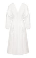 Abadia Pleated Cotton Maxi Dress